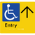 Accessible Entry with Large Directional Arrow