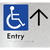 Accessible Entry with Large Directional Arrow