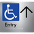 Accessible Entry with Large Directional Arrow