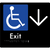 Accessible Exit with Large Arrow