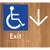 Accessible Exit with Large Arrow
