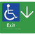 Accessible Exit with Large Arrow