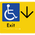 Accessible Exit with Large Arrow