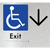 Accessible Exit with Large Arrow