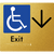 Accessible Exit with Large Arrow
