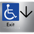 Accessible Exit with Large Arrow