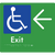 Accessible Exit with Large Arrow