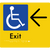 Accessible Exit with Large Arrow