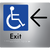Accessible Exit with Large Arrow