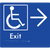 Accessible Exit with Large Arrow