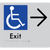 Accessible Exit with Large Arrow