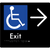 Accessible Exit with Large Arrow