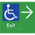 Accessible Exit with Large Arrow
