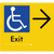 Accessible Exit with Large Arrow