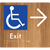 Accessible Exit with Large Arrow