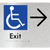 Accessible Exit with Large Arrow