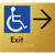 Accessible Exit with Large Arrow