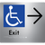 Accessible Exit with Large Arrow