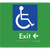 Accessible Exit with Small Arrow
