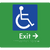 Accessible Exit with Small Arrow