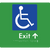 Accessible Exit with Small Arrow