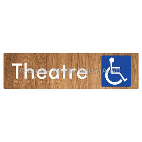 Braille Sign Accessible Theatre Entrance - Braille Tactile Signs (Aust) - BTS159-wdg - Fully Custom Signs - Fast Shipping - High Quality - Australian Made & Owned
