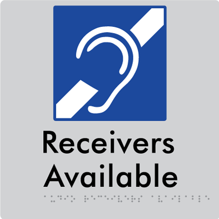 Braille Sign Audio Receivers Available - Braille Tactile Signs Aust. - BTS442-slv - Custom Signs - Fast Shipping - High Quality - Australian Made & Owned