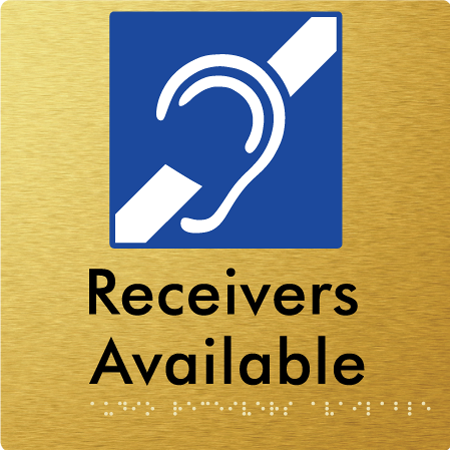 Braille Sign Audio Receivers Available - Braille Tactile Signs Aust. - BTS442-aliG - Custom Signs - Fast Shipping - High Quality - Australian Made & Owned