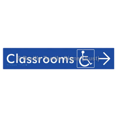 Accessible Classroom Access with Large Directional Arrow