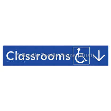 Accessible Classroom Access with Large Directional Arrow