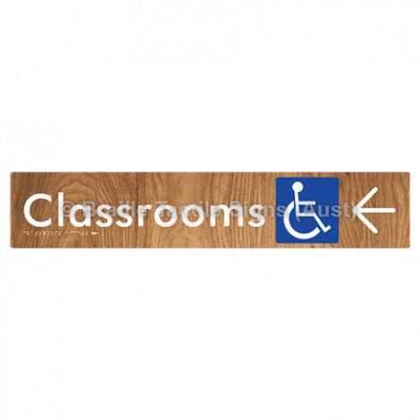 Accessible Classroom Access with Large Directional Arrow