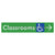 Accessible Classroom Access with Large Directional Arrow