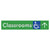 Accessible Classroom Access with Large Directional Arrow