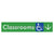 Accessible Classroom Access with Large Directional Arrow