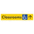Accessible Classroom Access with Large Directional Arrow