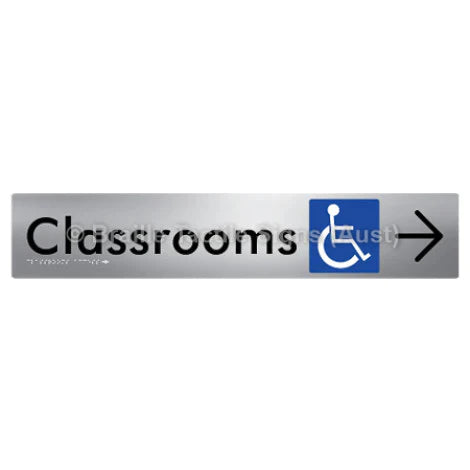 Accessible Classroom Access with Large Directional Arrow