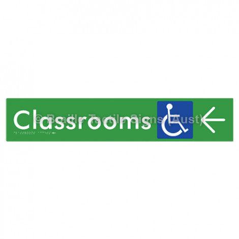 Accessible Classroom Access with Large Directional Arrow