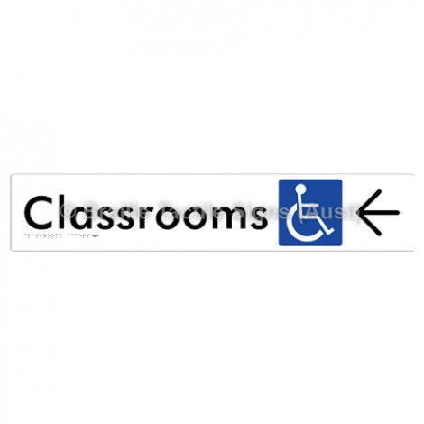 Accessible Classroom Access with Large Directional Arrow