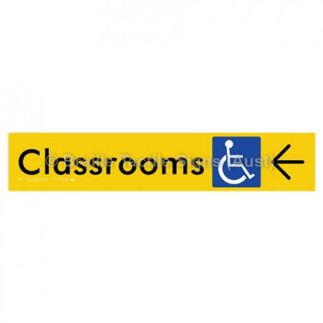 Accessible Classroom Access with Large Directional Arrow