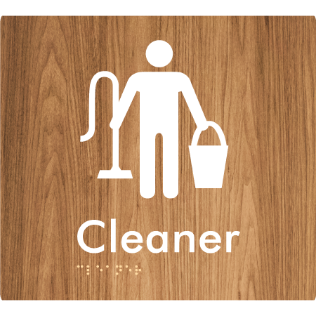 Braille Sign Cleaner - Braille Tactile Signs Aust. - BTS229-wdg - Custom Signs - Fast Shipping - High Quality - Australian Made & Owned