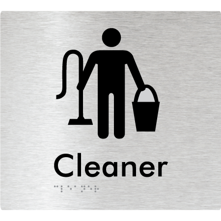 Braille Sign Cleaner - Braille Tactile Signs Aust. - BTS229-aliB - Custom Signs - Fast Shipping - High Quality - Australian Made & Owned