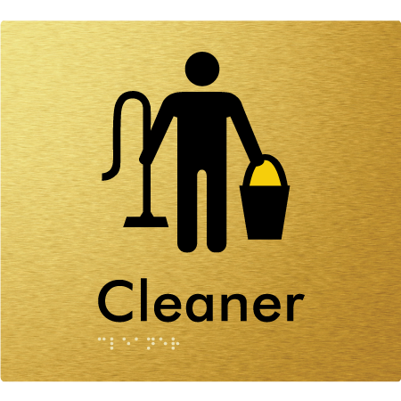 Braille Sign Cleaner - Braille Tactile Signs Aust. - BTS229-aliG - Custom Signs - Fast Shipping - High Quality - Australian Made & Owned