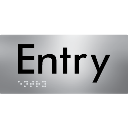Braille Sign Entry - Braille Tactile Signs Aust. - BTS40-aliS - Custom Signs - Fast Shipping - High Quality - Australian Made & Owned
