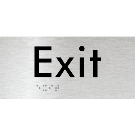 Braille Sign Exit - Braille Tactile Signs Aust. - BTS21-aliB - Custom Signs - Fast Shipping - High Quality - Australian Made & Owned