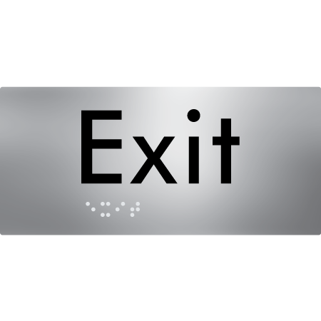 Braille Sign Exit - Braille Tactile Signs Aust. - BTS21-aliS - Custom Signs - Fast Shipping - High Quality - Australian Made & Owned