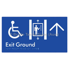 Exit Level Ground Via Lift w/ Large Arrow