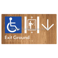 Exit Level Ground Via Lift w/ Large Arrow