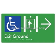 Exit Level Ground Via Lift w/ Large Arrow