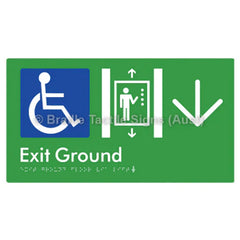 Exit Level Ground Via Lift w/ Large Arrow
