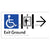 Exit Level Ground Via Lift w/ Large Arrow